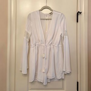 Show me your mumu white long sleeve romper